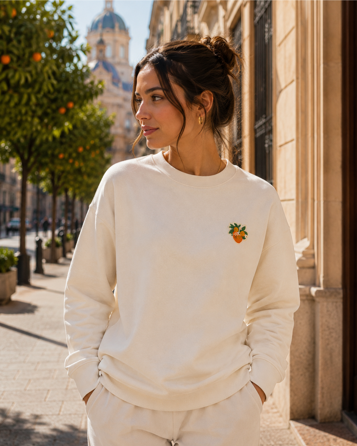 Sudadera Terreta Oversize Parche Corazón