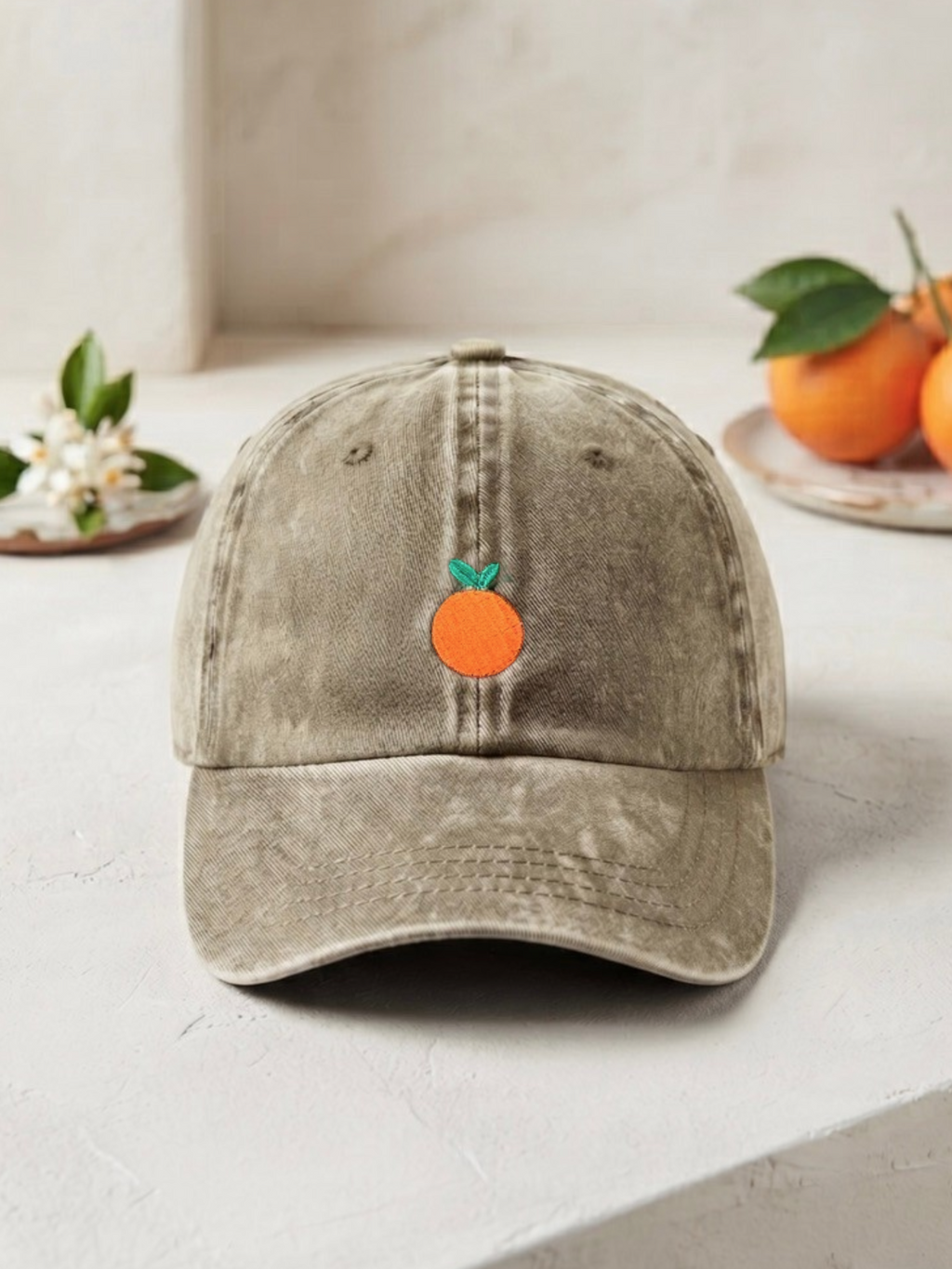Terreta Little Orange Blue Embroidered Cap
