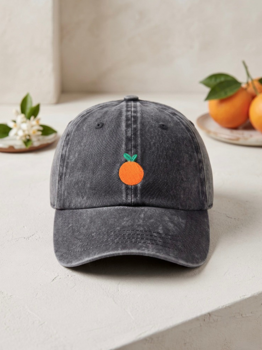 Terreta Little Orange Blue Embroidered Cap