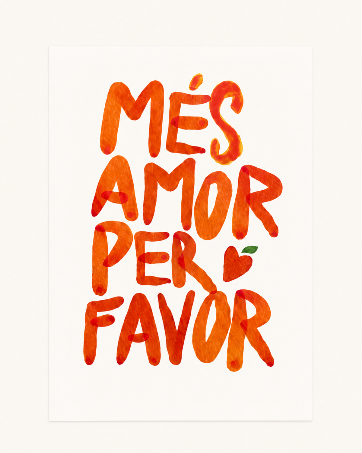 Póster Més Amor Per Favor – Lámina Valenciana