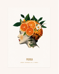 Póster Piensa– Lámina Valenciana con Naranjas y Azahar