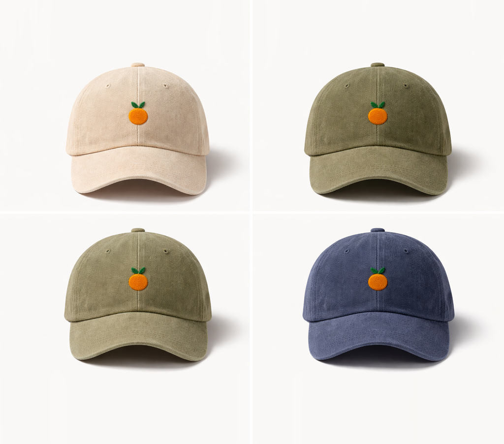 TERRETA GORRA NARANJA BORDADO